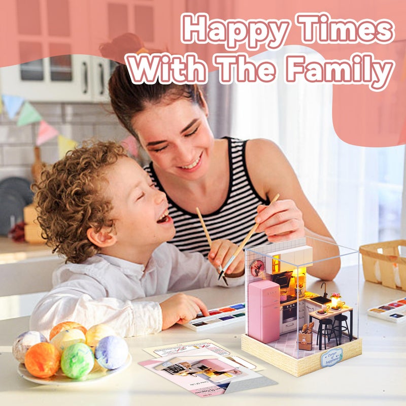 Flever Dollhouse Miniature DIY House Kit Creative Room with Furniture for Romantic Artwork Gift (Taste of Life) - Image 5